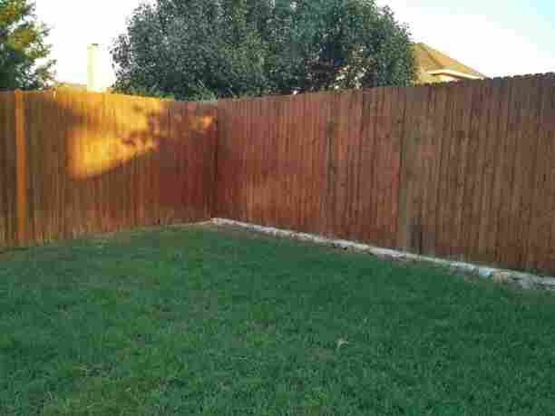 The fence where I used up the rest of the stain