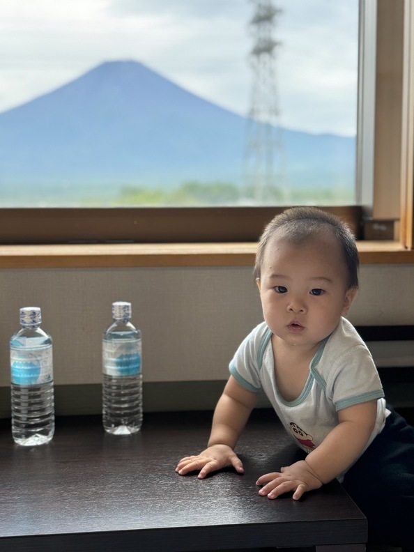 Joseph with Mt Fuji