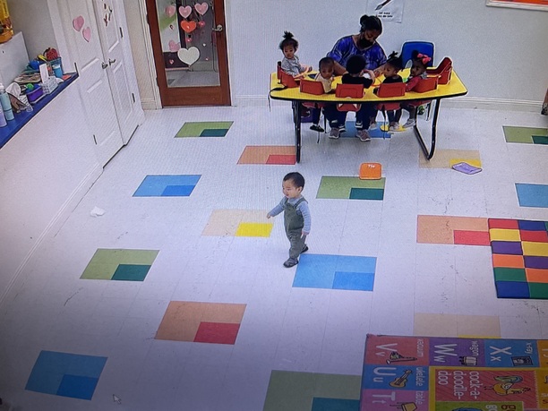 his first day at daycare