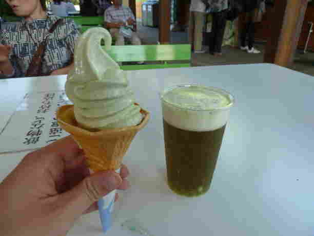 Wasabi Soft Serve Ice Cream and Wasabi Beer