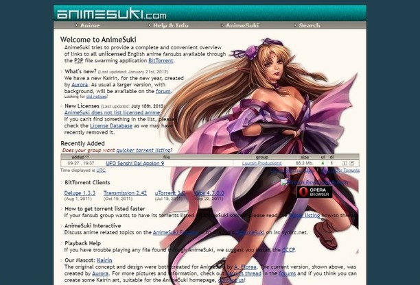 A legit unlicensed anime torrenting site